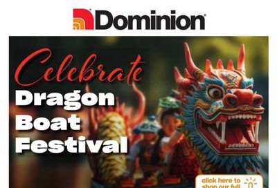 Dominion Dragon Boat Festival Flyer May 30 to June 12