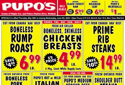 Pupo's Food Market Flyer May 30 to June 5