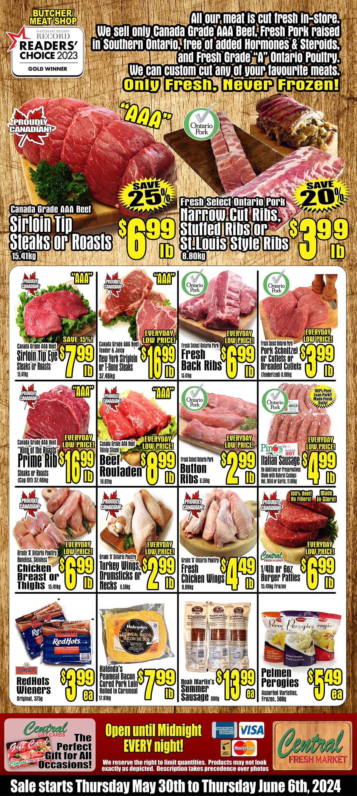 Central Fresh Market Flyer May 30 to June 6