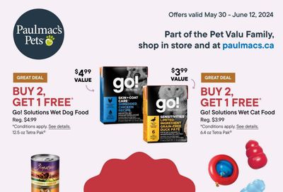 Paulmac's Pets Flyer May 30 to June 12