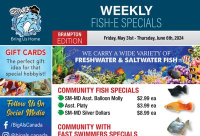 Big Al's (Brampton) Weekly Specials May 31 to June 6