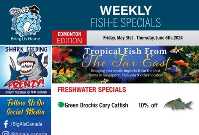 Big Al's (Edmonton) Weekly Specials May 31 to June 6