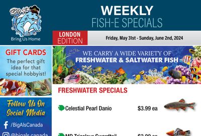 Big Al's (London) Weekend Specials May 31 to June 2