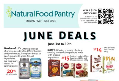 Natural Food Pantry Flyer June 1 to 30