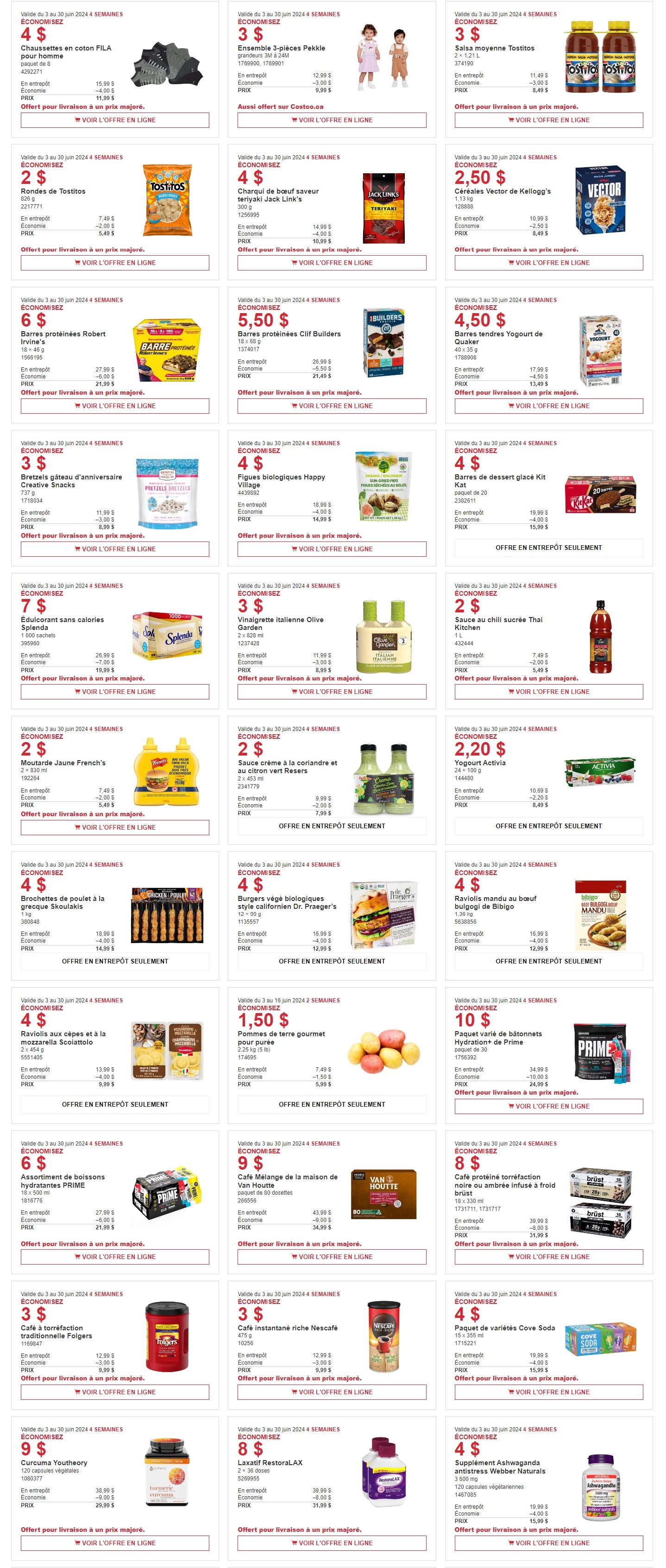 Costco (QC) Weekly Savings June 3 to 30