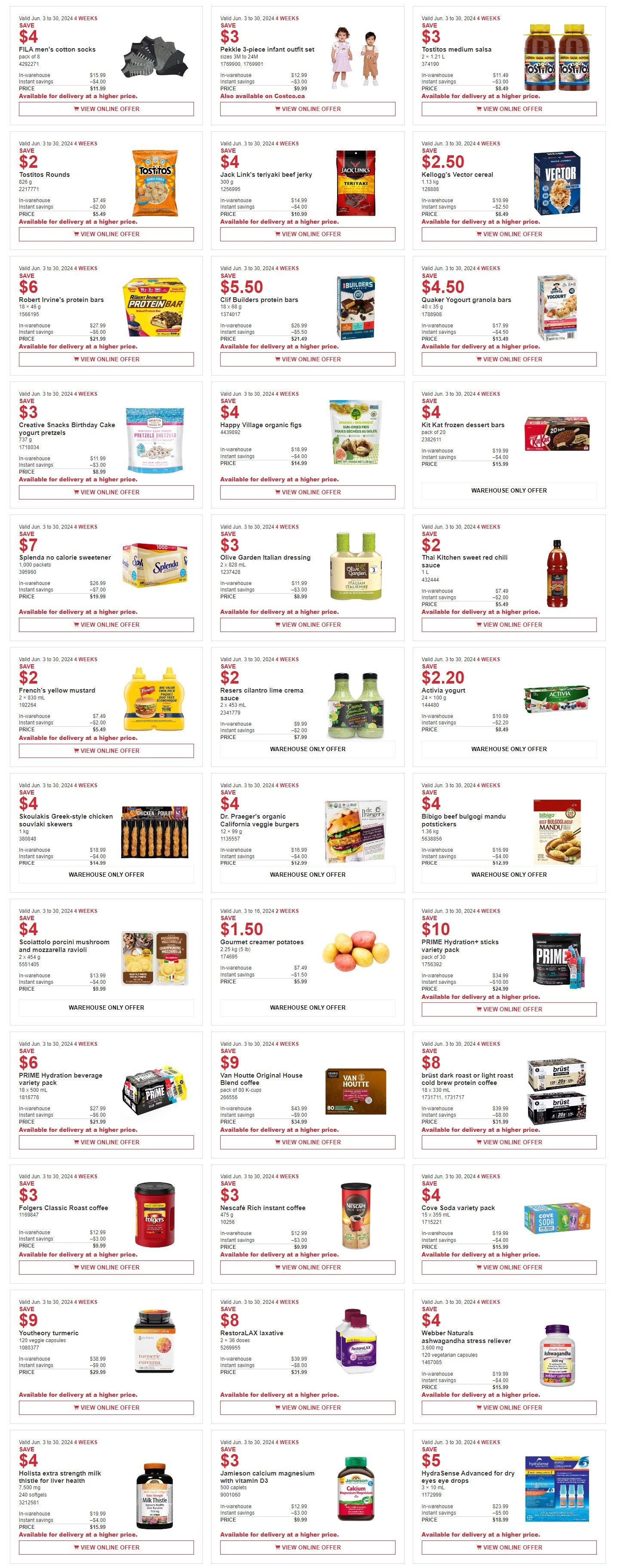 Costco (ON, Atlantic & West) Weekly Savings June 3 to 30