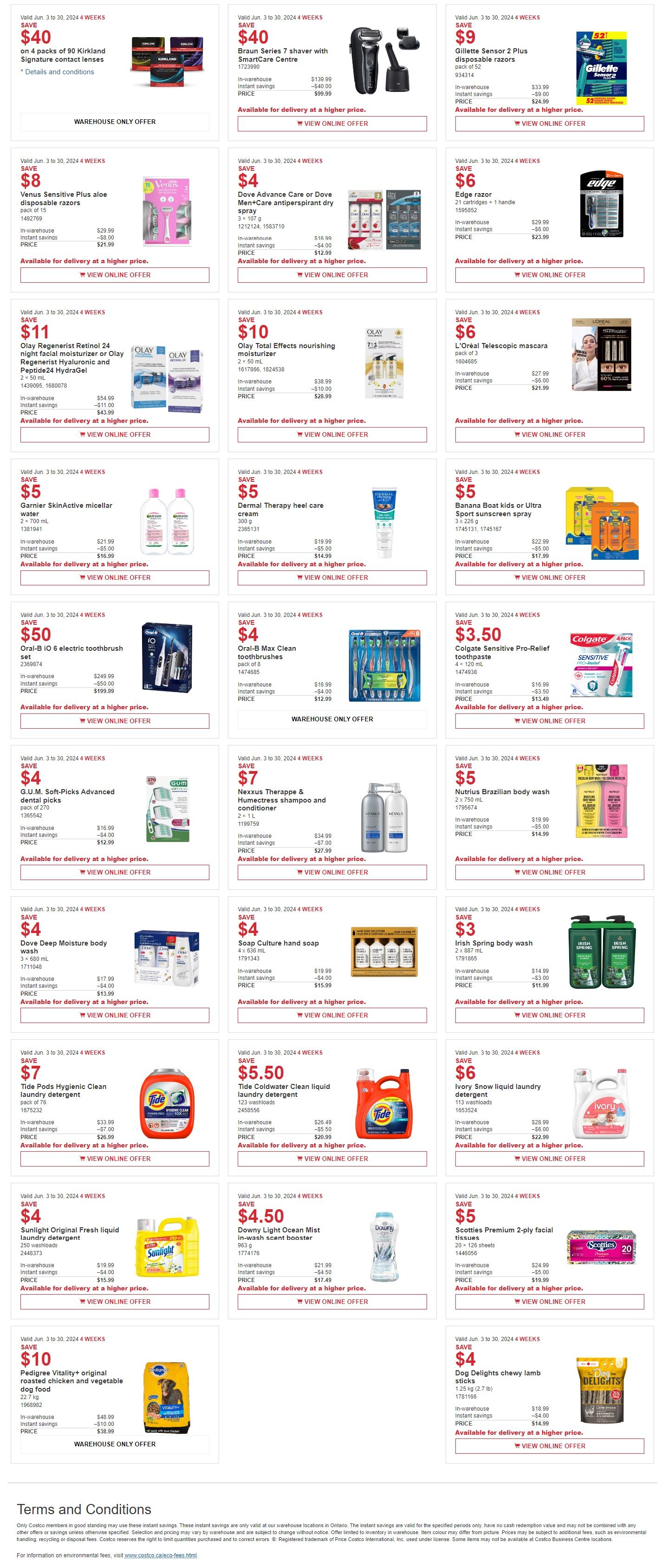 Costco (ON, Atlantic & West) Weekly Savings June 3 to 30