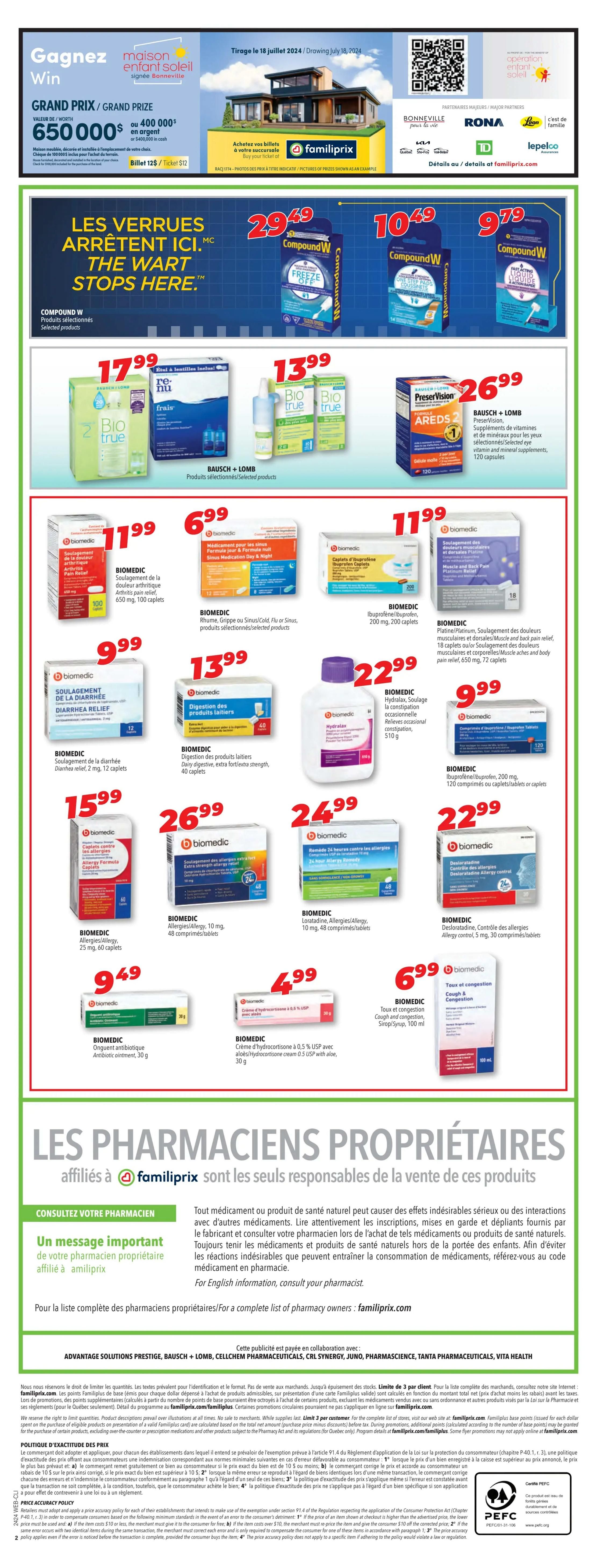 Familiprix Clinique Flyer June 6 to 12