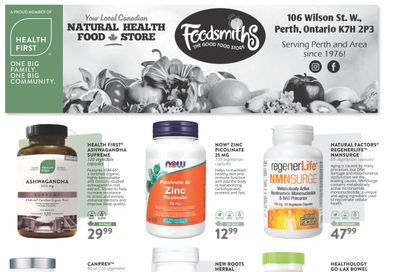 Foodsmiths Health First Flyer June 7 to 22
