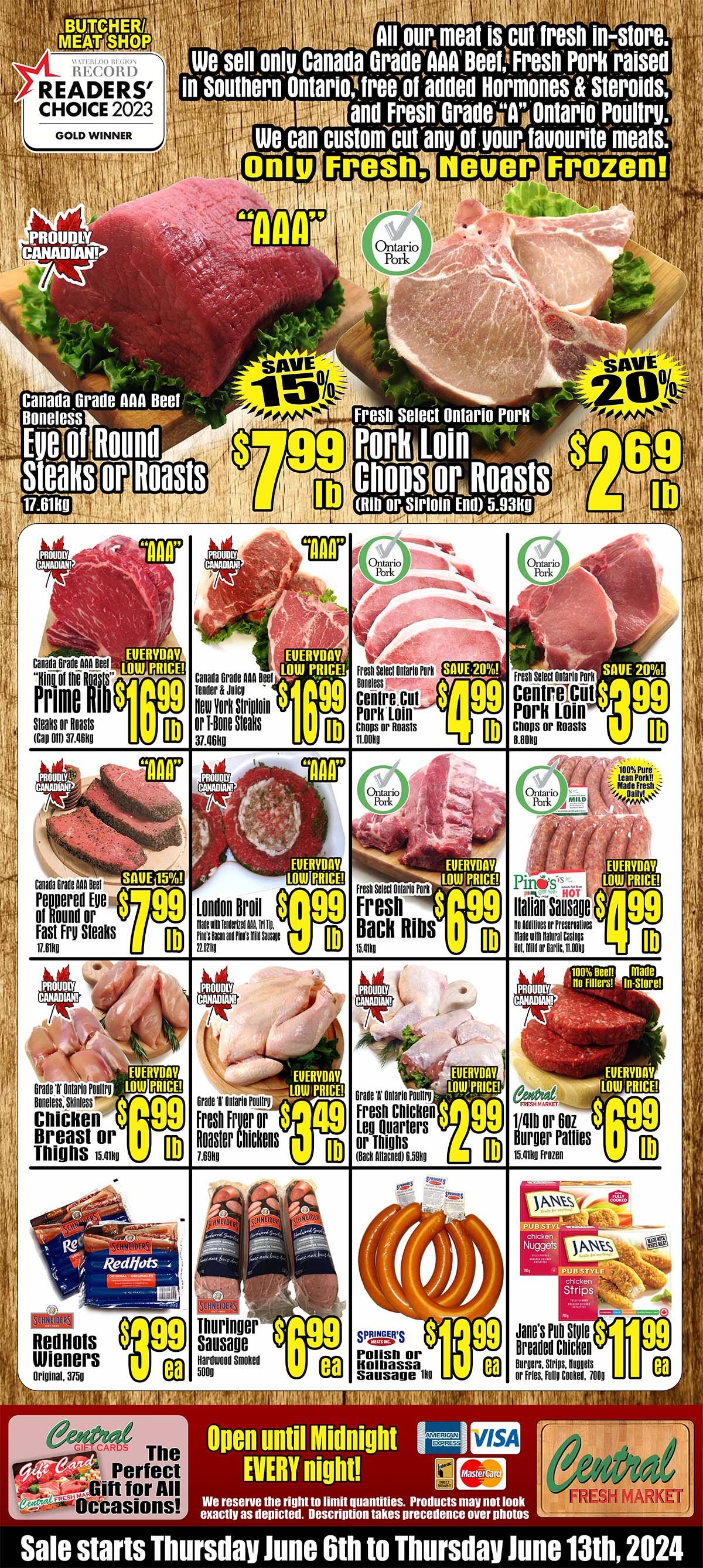 Central Fresh Market Flyer June 6 to 13