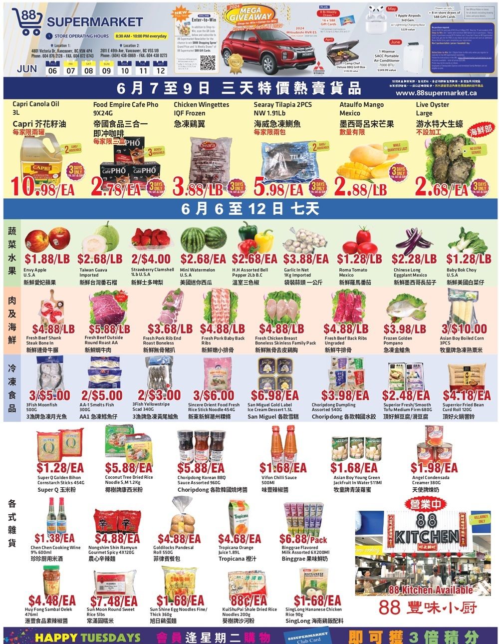 88 Supermarket Flyer June 6 to 12