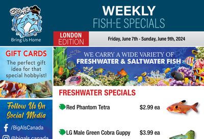 Big Al's (London) Weekend Specials June 7 to 9