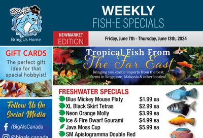 Big Al's (Newmarket) Weekly Specials June 7 to 13