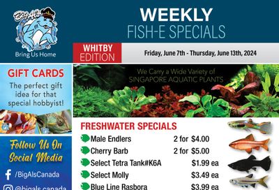 Big Al's (Whitby) Weekly Specials June 7 to 13