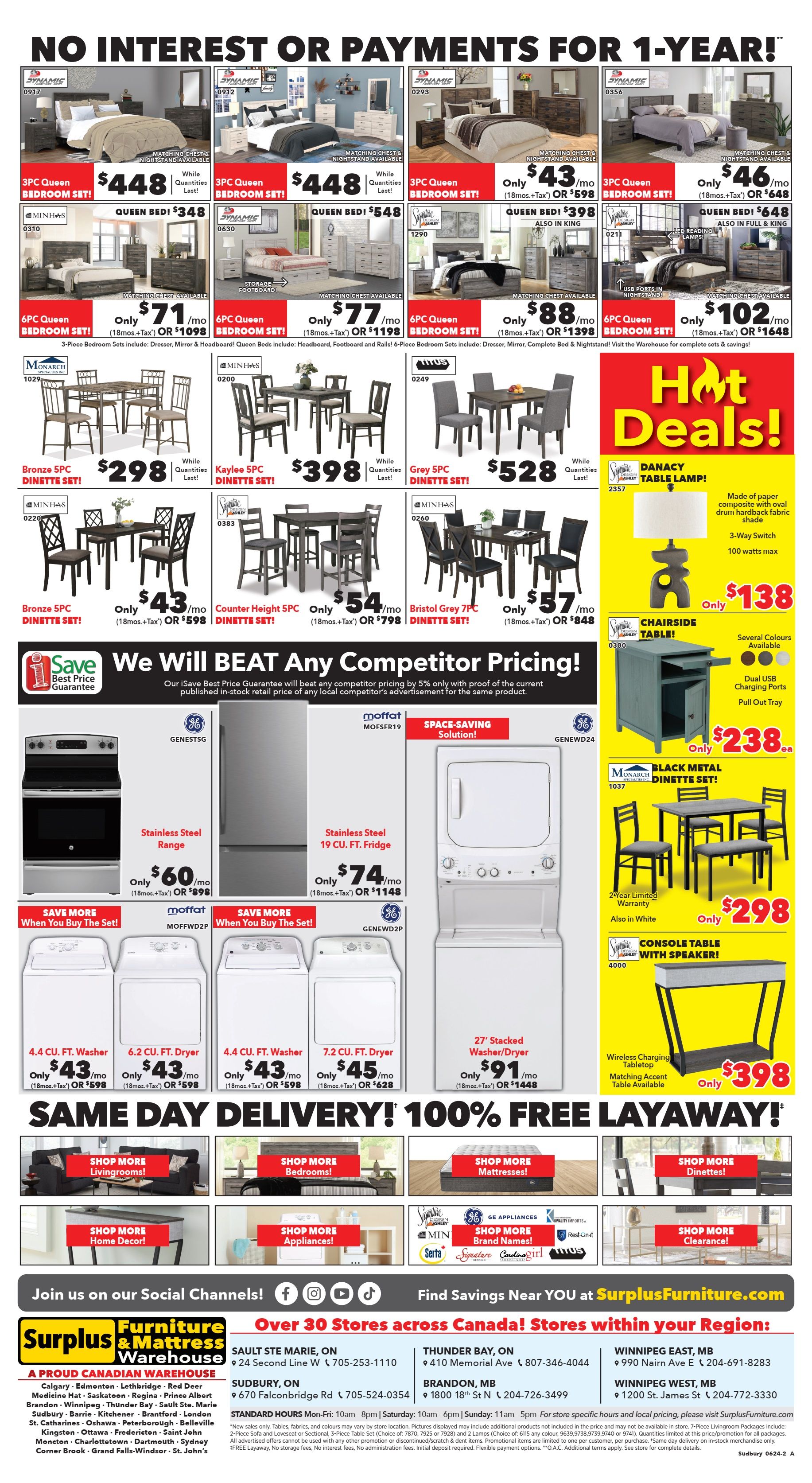 Surplus Furniture & Mattress Warehouse (Sudbury) Flyer June 10 to 23