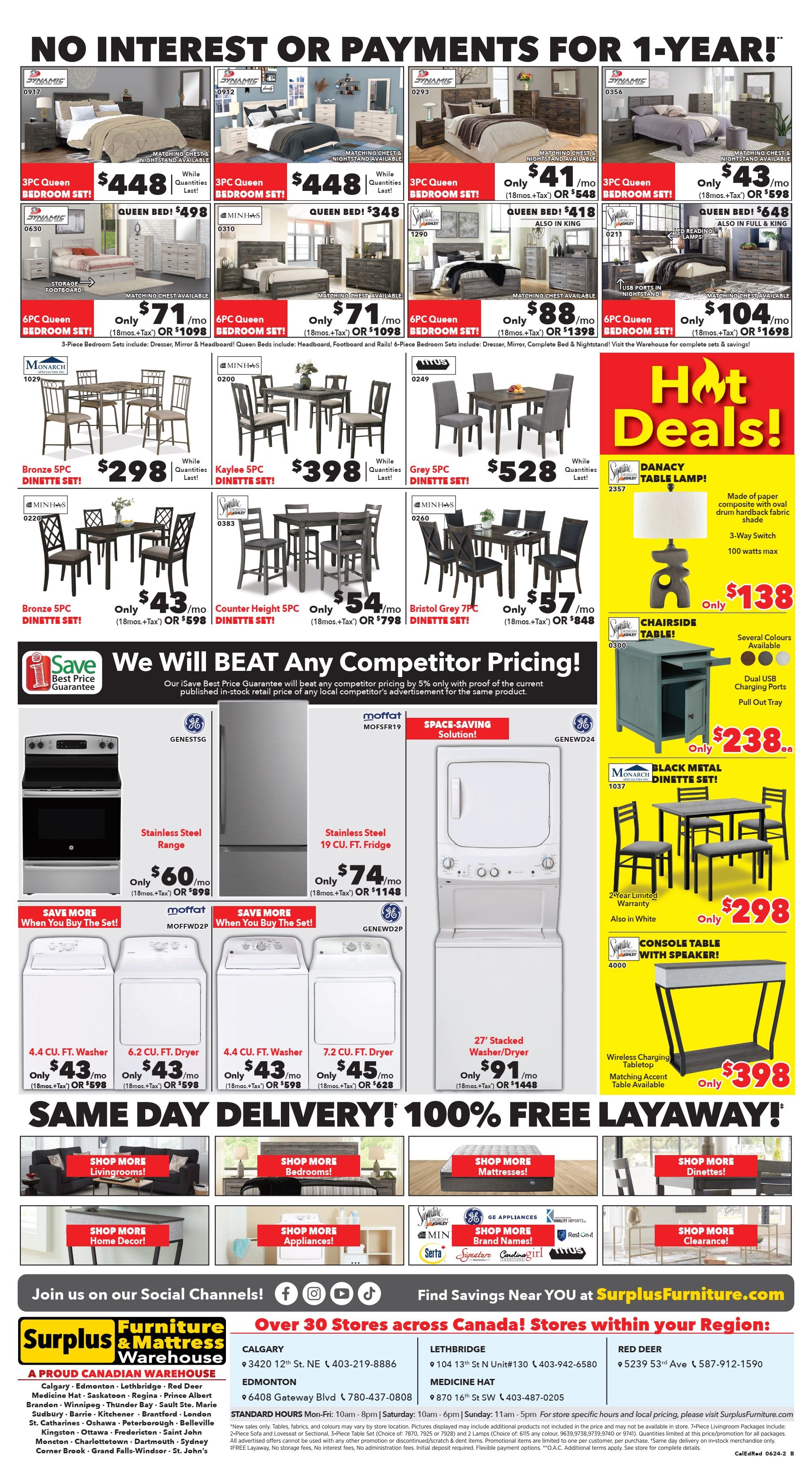 Surplus Furniture & Mattress Warehouse (Red Deer) Flyer June 10 to 23