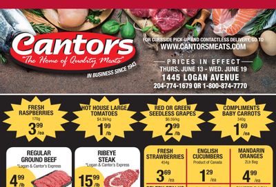 Cantor's Meats Flyer June 13 to 19