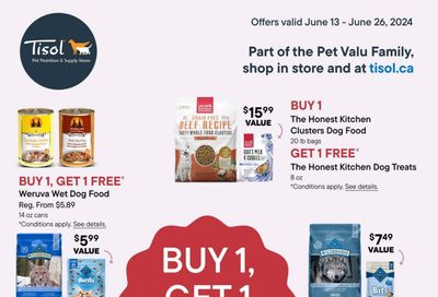 Tisol Pet Nutrition & Supply Stores Flyer June 13 to 26