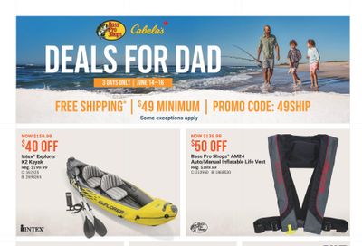 Cabela's Deals For Dad Flyer June 14 to 16
