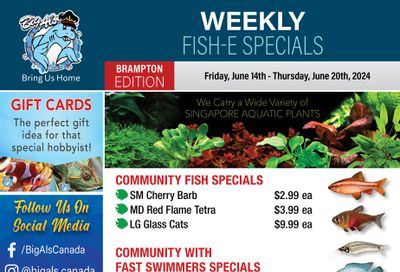 Big Al's (Brampton) Weekly Specials June 14 to 20