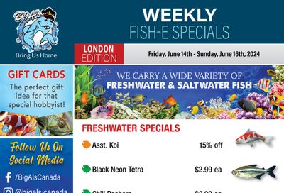 Big Al's (London) Weekend Specials June 14 to 16