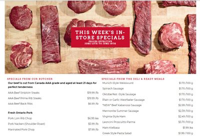 Denninger's Weekly Specials June 12 to 18