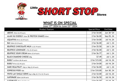 Little Short Stop Flyer June 17 to 23