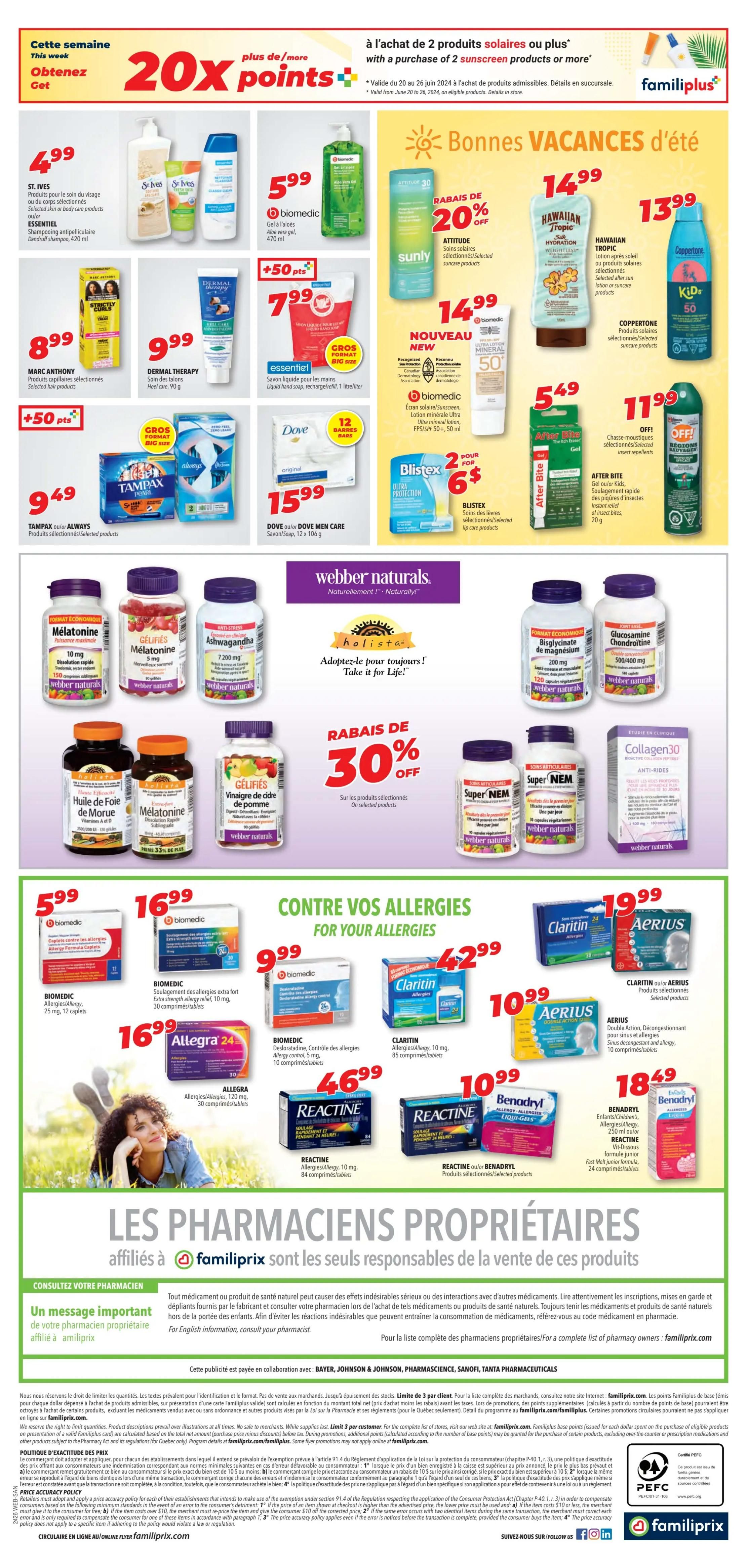Familiprix Sante Flyer June 20 to 26
