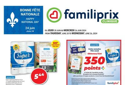 Familiprix Clinique Flyer June 20 to 26