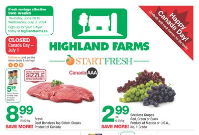 Highland Farms Flyer June 20 to July 3