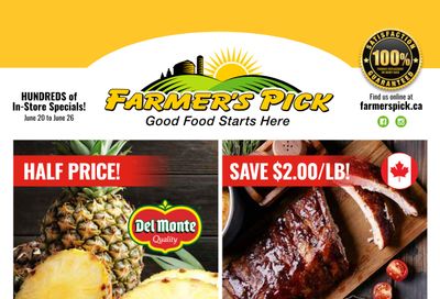 Farmer's Pick Flyer June 20 to 26