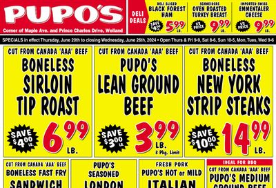 Pupo's Food Market Flyer June 20 to 26