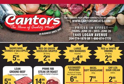 Cantor's Meats Flyer June 20 to 26