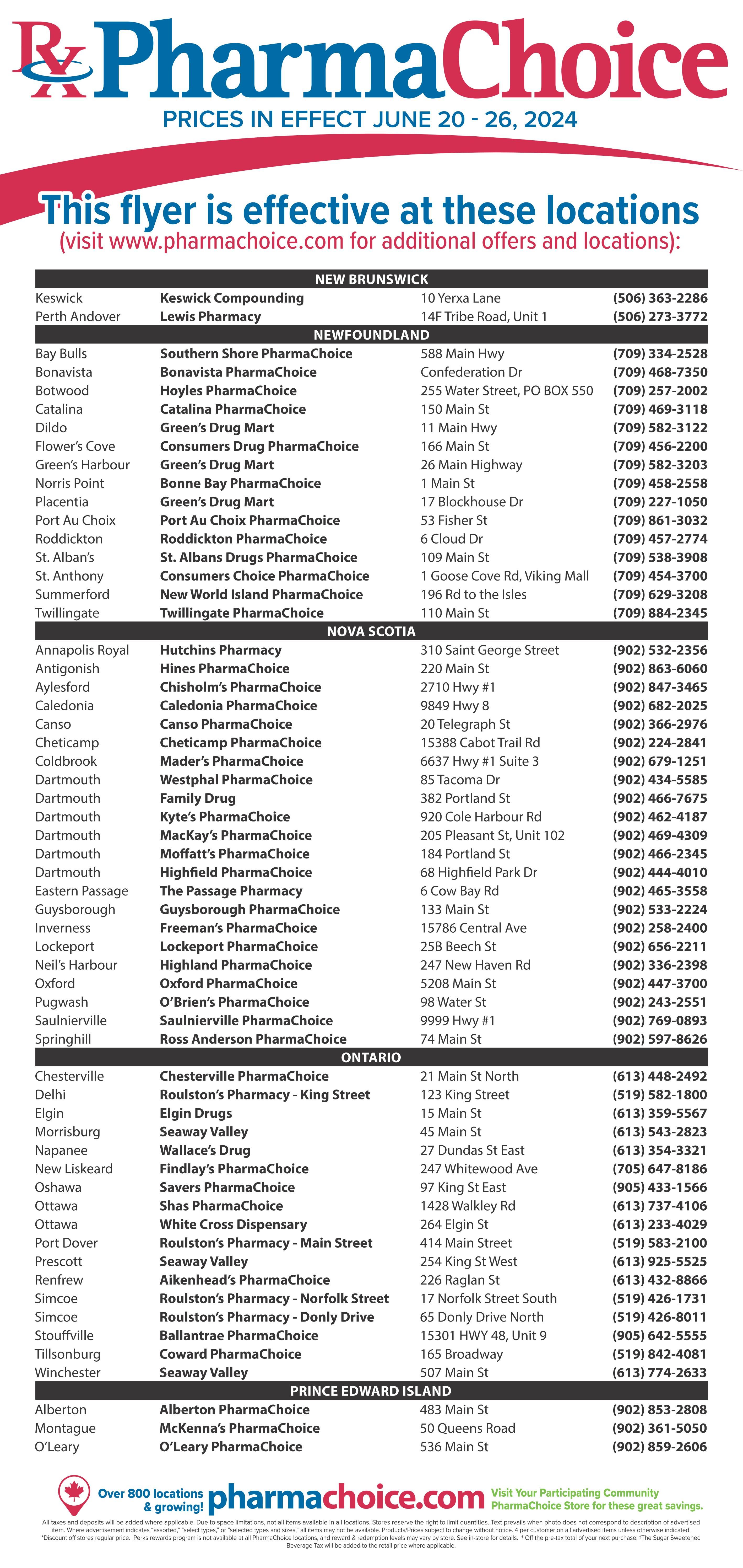 PharmaChoice (ON & Atlantic) Flyer June 20 to 26