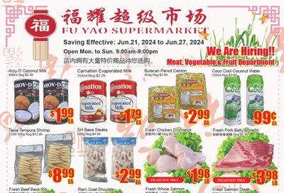 Fu Yao Supermarket Flyer June 21 to 27