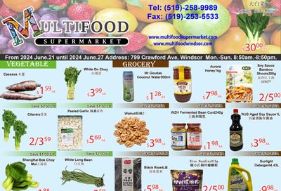 MultiFood Supermarket Flyer June 21 to 27