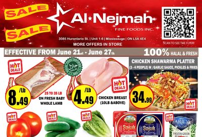 Alnejmah Fine Foods Inc. Flyer June 21 to 27