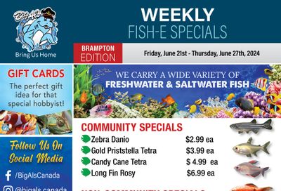 Big Al's (Brampton) Weekly Specials June 21 to 27