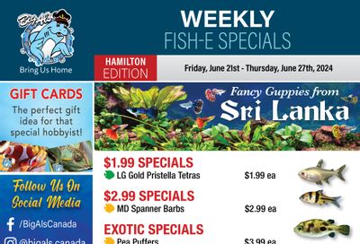 Big Al's (Hamilton) Weekly Specials June 21 to 27