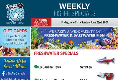 Big Al's (London) Weekend Specials June 21 to 23