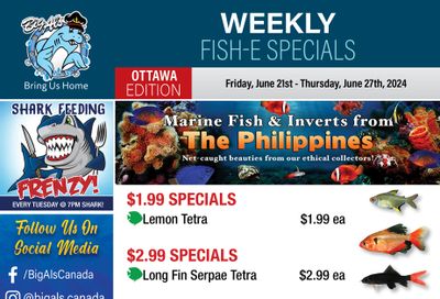 Big Al's (Ottawa) Weekly Specials June 21 to 27