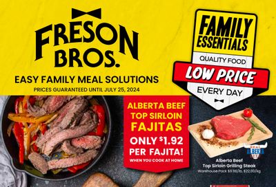 Freson Bros. Family Essentials Monthly Flyer June 28 to July 25