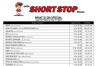 Little Short Stop Flyer June 24 to July 1