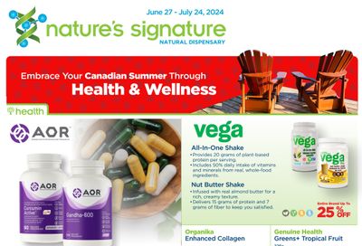 Nature's Signature Flyer June 27 to July 24
