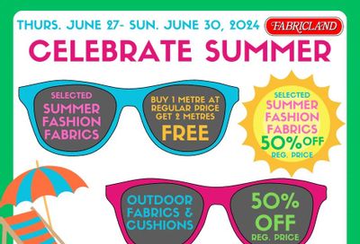 Fabricland (Oshawa, Whitby, Kitchener, St. Catharines, Welland) Flyer June 27 to 30