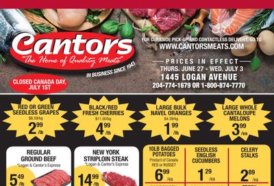 Cantor's Meats Flyer June 27 to July 3