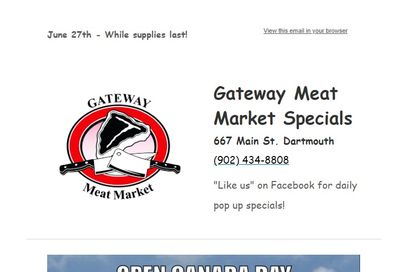 Gateway Meat Market Flyer June 27 to July 3