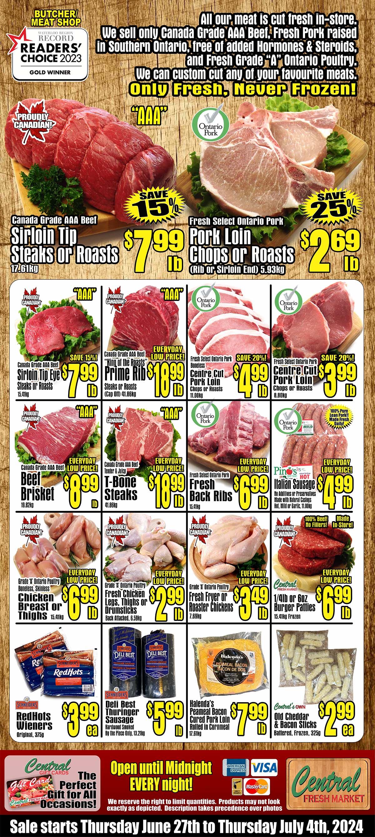 Central Fresh Market Flyer June 27 to July 4