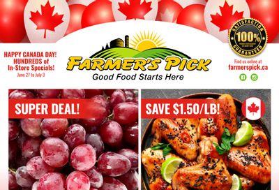 Farmer's Pick Flyer June 27 to July 3