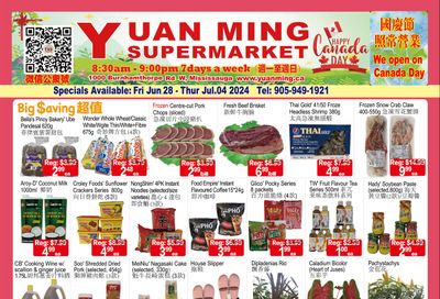 Yuan Ming Supermarket Flyer June 28 to July 4